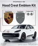 2015-2025 Porsche Macan Genuine Factory Oem Hood Crest Emblem Kit. Fixed Price $153.00.