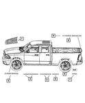 Genuine Mopar Tailgate Nameplate 68026756AA. Fixed Price $107.06.