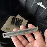 Vertical Trim From The Left Front Fender Of 1971 Pontiac Lemans 9790633LH 7PCS. Fixed Price $50.00.