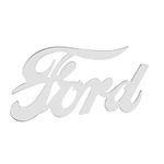 Speedway 91112802 Chrome Plated Script Ford Emblem, 7-3/4" Long X 3-1/2" Tall. Fixed Price $35.99.