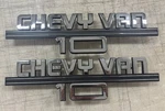 Used Chevrolet Van 10 Chrome Fender Or Name Plate Emblem 1989 - 95 (pair). Fixed Price $60.00.