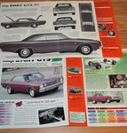 1968 Dodge Dart Gts 383 Specs Info Poster Original Brochure Ad Mopar. Fixed Price $19.99.