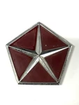 Dodge Chrysler Plymouth Trunk Lock Cover 4229712 Burgundy Chrome Vintage Mopar. Fixed Price $24.99.