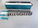 1976L-79 Nos Corvette Rear Bumper Emblem Gm# 458325/462226. Fixed Price $85.00.
