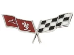 Metal 1977 1979 Corvette Front Nose Emblem Cross Flags Logo Badge Repro New. Fixed Price $85.14.