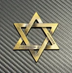 Noizzy Star Of David Car Emblem, 3D Metal Hexagram Auto Badge Sticker Bronze. Fixed Price $9.99.