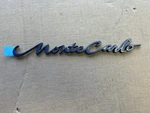 10402602 Monte Carlo Name Plate Emblem Blue 27U Chevrolet For Trunk Lid 8 3/4". Fixed Price $12.99.