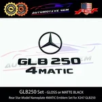 GLB250 4MATIC Rear Star Emblem Black Letter Badge Trunk Logo Amg Mercedes X247. Fixed Price $76.83.
