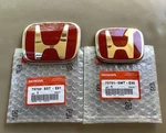 2PC Front Rear Badge Red Emblem For Honda Accord Ex-l Lx-p 4DOOR Us. Fixed Price $22.89.