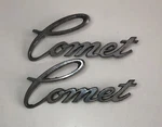 Two 1973-74 Mercury " Comet Chrome Fender Emblems Original D34B-6250401-AA. Fixed Price $24.95.