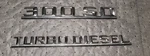 11.25" Mercedes W126 Only Turbodiesel Fits 300SD Rear Trunk Badge / Emblem. Fixed Price $55.00.