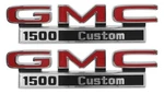 New Custom Fender Emblem Pair / For 1971-72 Gmc 1500 Truck Suburban 9822. Fixed Price $119.99.