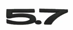 Reproduction Black "5.7" Trunk Emblem 2004 Pontiac Gto. Fixed Price $29.98.