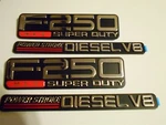 New 1999 2000 2001 2002 Ford F250 Xlt Power Stroke Diesel Door Fender Emblems 4X. Fixed Price $139.99.