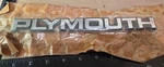 New Plymouth 80'S Grille Emblem 4270952 (X222). Fixed Price $30.00.