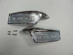 New Petrol Tank Badges Chromed Triumph T100-T120-T140-T150-TR6 82-9700 & 82-9701. Fixed Price $84.99.
