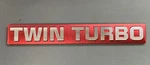 Jdm Nissan Skyline R32 R33 R34 Gtr Red Twin Turbo Emblem New P#13291-05U10. Fixed Price $54.00.