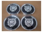 New Jaguar Wheel Emblem Badge Set Of 4PCS Silver Head Black Background MXD6249CA. Fixed Price $69.95.