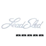 United Pacific 110709 Emblem, Chrome, "lead Sled" Script. Fixed Price $37.96.