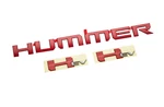 2022-2025 Gmc Hummer Ev Emblems Performance Red Oem New 85513232. Fixed Price $205.98.