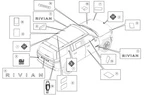 Rivian R1S/R1T Door Emblems Badge Nameplate Decal Silver/yellow Yeti. Fixed Price $999.99.