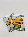 Licensed Jeep Ducked Decal Sticker Auto Home Office Luggage 2PAK. Fixed Price $9.99.