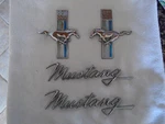 Vtg Oem 1968 Ford Running Horse Tri Bar 390 Fender Emblems & Mustangs. Fixed Price $150.00.