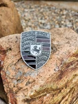 Porsche Hood Crest Badge Emblem Titanium 911 993 928 991 997 996 Turbo GT3 Macan. Fixed Price $84.99.
