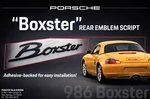 Porsche Boxster Emblem Script Logo Rally Black 97-04) 9865592370070C Genuine. Fixed Price $69.95.