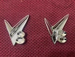 1955 1956 1957 Gmc Truck Fender V8 Emblems New Chrome Part #2332148. Fixed Price $265.00.