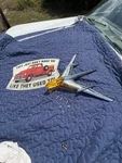 1955 Pontiac Star Hood Ornament Chieftain Lucite & Chrome. Fixed Price $950.00.