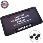 Black Stainless Steel Front Rear Emblem License Plate Frame Cover Gift - Volvo. Fixed Price $19.99.