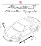 Genuine Porsche Boxster Inscription 98755923903. Fixed Price $143.72.