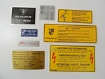 Under Bonnet Engine Bay Decal Sticker Set For Porsche 924 Carrera Gt 937 210HP. Fixed Price $45.00.