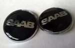 2X Saab*badge 9-3,9-5 Set Boot Back & Bonnet Front Logo Emblems 68MM Black. Fixed Price $29.88.