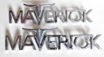 Pair Of 1970'S Ford Maverick 3-PIN 6" Chrome Emblems. D0DB-16098-B. Fixed Price $47.99.