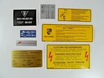 Under Bonnet Engine Bay Decal Sticker Set For Porsche 924 Turbo 931 932 S2 177HP. Fixed Price $25.00.
