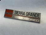 1973-1974 Gmc 327907 Sierra Grande 15 Hundred Fender Emblem Oem. Fixed Price $64.99.