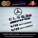 CLS63S Amg V8 Biturbo Rear Star Emblem Black Badge Combo Set For Mercedes W218. Fixed Price $88.99.