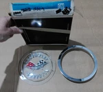 58-60 C1 Corvette Front/rear Bezel W/EMBLEM-GM#3796462/3740239-NOS. Fixed Price $129.95.