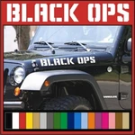 Black Ops Vinyl Hood Decals Stickers / Fits: Jeep Jk Jl Jt Wrangler Gladiator. Fixed Price $10.00.