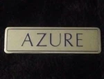 Bentley Azure 1996-03 Trunk Boot Badge Chrome Blue Lettering Oem UV20767PA. Fixed Price $175.00.