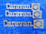 1970'S Chevrolet Chevy Caravan Chrome Emblems Ac 378640 Set Of. Fixed Price $79.00.
