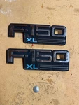92 -96 Ford F-150 Xl Side Fender Emblem Logo Badge Sign Set Blue Oem. Fixed Price $25.00.