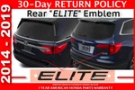 2014- 2022 Pilot Odyssey Genuine Honda "elite" Emblem Badge Rear 75721-TK8-A01. Fixed Price $50.81.