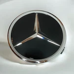 Grill Star Front Badge Black Chrome Mirror Glass Emblem For Mercedes. Fixed Price $79.56.