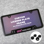 Subaru Sti Sport Front Rear Carbon Fiber Texture License Plate Frame Cover. Fixed Price $34.99.