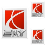 Sky Stickers (3) Saturn Emblem Logo Badge Script. Fixed Price $9.49.