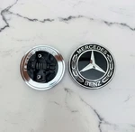 Front Hood Mercedes Benz Black Emblem Flat Laurel Wreath Badge 57MM Amg.. Fixed Price $12.98.