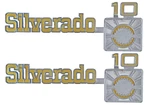 Oer Silverado 10 Front Fender Emblem Set For 1975-1980 Chevy Pickup Trucks. Fixed Price $119.98.